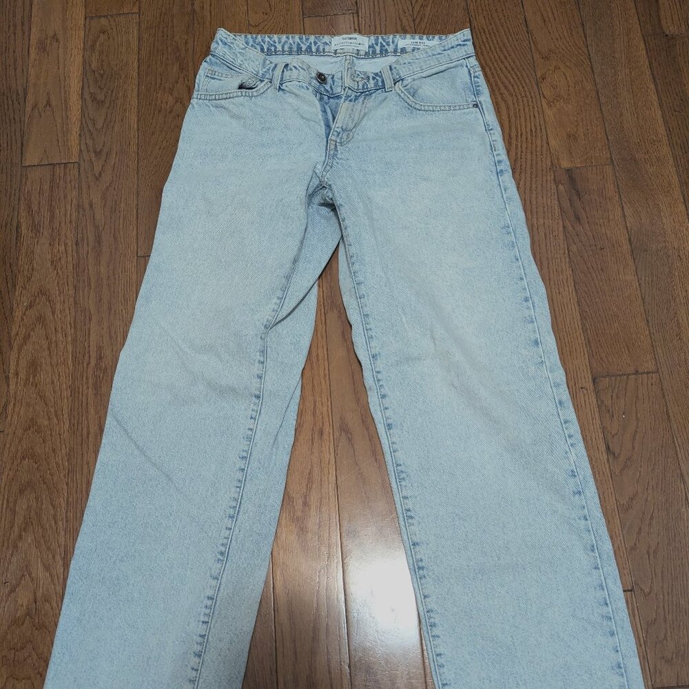 Cotton On Low Rise Straight Jeans Light Wash Denim
